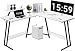 Produktbild JUMMICO L-förmiger Schreibtisch 130x130x75cm,Gaming Tisch mit Monitorständer,Ergonomischer Computertisch,Eckschreibtisch, Gaming Schreibtisch L Form,Groß Pc Ecktisch,Weiß