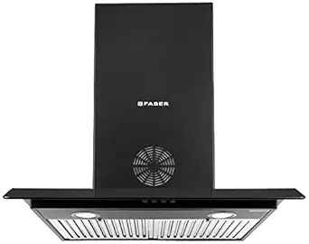 Faber 60cm 3 Way Silent Suction Chimney, 1150 m3/hr (HOOD ARCO 3D PLUS T2S2 BK LTW 60, 2 Triple Layer Baffle Filters, Black)
