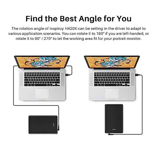 Mesa Digitalizadora, Huion, H420X, Tablets de Design Gráfico, Black