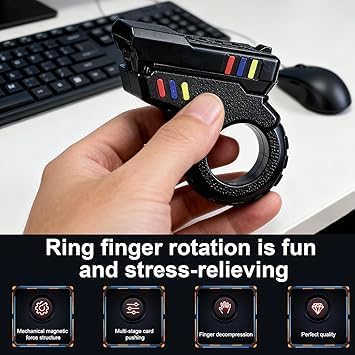 Image of Fidget Slider 3D Printed Fidget Toy Gadget Novelty Toy Toys Stress Relief Relax Finger Toy Ring Fingertip Textured Spinner Flip 3+, Toys Gift for Adult Kids