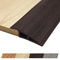 1/2" to 3/5" Height Threshold Ramp - Rubber Threshold, Floor Transition Strip, Door Strip, Wheelchair Ramp, Carpet to Tile Strip (Ebony Walnut, 40 inches)