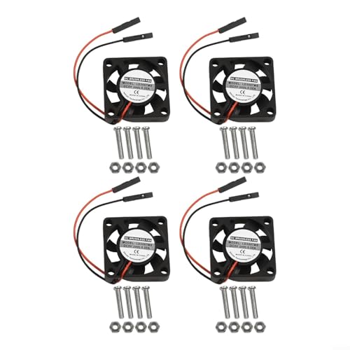 Ventiladores de refrigeración compatibles con múltiples variantes Raspberry Pi a medida para robótica y placas de desarrollo (4 piezas)