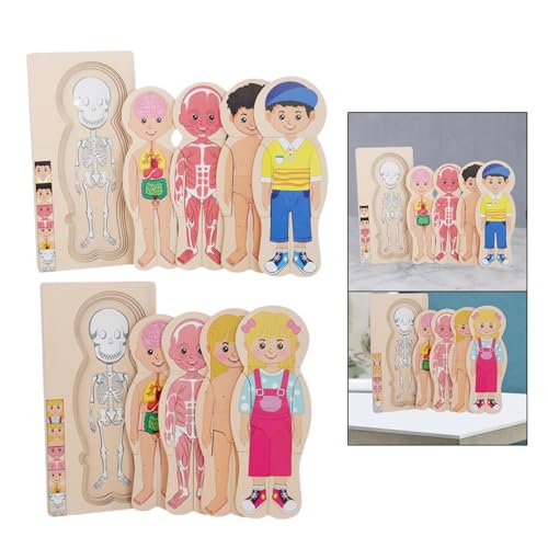 Image of Toy Wooden Body Puzzle for Kids Montessori Puzzles for Baby Girls Boys Children Boy