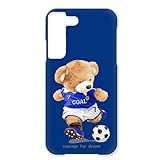 FFANY Galaxy S23 用 SC-51D SCG19 SM-S911C 対応 スマホケース ハードケース ギャラクシーs23カバー サムライベア テディベア サッカー ブルー h262a04