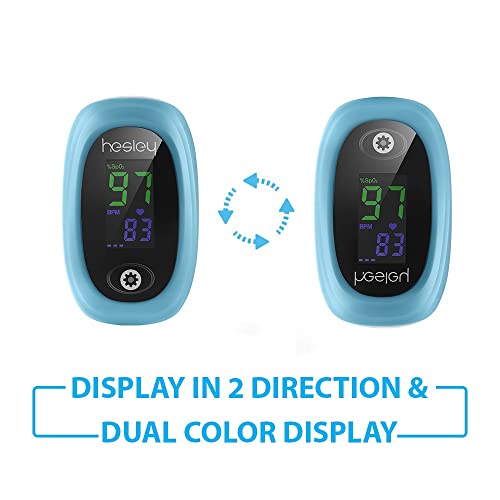 Hesley Pulse Oximeter Fingertip, Oxygen Saturation Monitor with