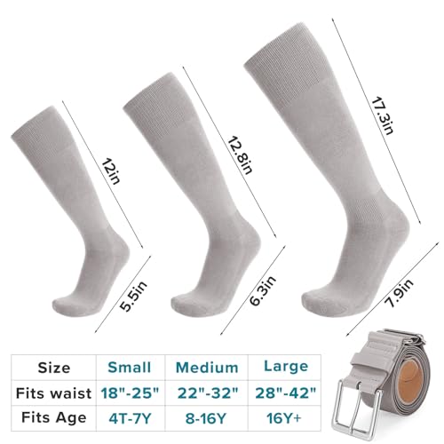 Image of Baseball Socks and Belt Combo for Youth Adult - Softball Socks and Belt for Boys and Girls