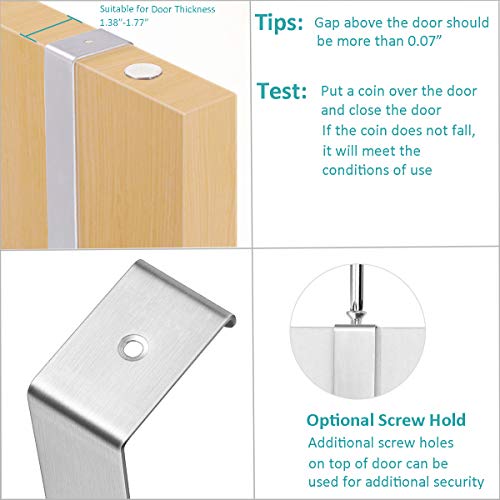 image for DOKU HOME DOKU Over The Door Hook, Stainless Steel Heavy Duty Door Han