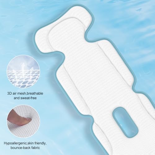 Image of Baby Stroller Cooling Pad, Up to 10H Cooling, 10000 mAh Rechargeable Car Seat Liner with 2 Built-in Blower, 3 Speed, Baby Summer Essentials, Cooling Cushion for Toddler Outdoors, Blue