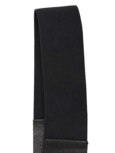 Cinto Feminino Metal Dourado Elástico Largo Tendência (Preto)