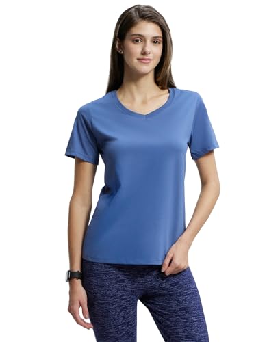 Image of Jockey AW88 Women Super Combed Cotton Rich Relaxed Fit Solid Curved Hem Styled Half Sleeve T-Shirt