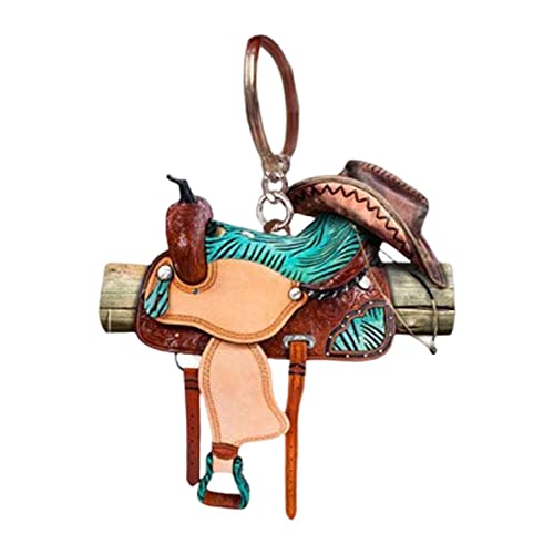 OSRGZRNGR Llavero duradero de vaquero para decoración de bolsos, decoración de bolsos, amantes de los caballos, estilo J, Estilo D, Style D