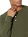 Goodthreads Men's Long-Sleeve Slub Thermal Henley, Olive, X-Large