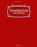 Temperature Log Book: Daily Food Temperature Log Sheets, Refrigerator Temperature Log Sheet, Fridge Freezer Temperature Control Sheets, Temperature Log Sheet For Refrigerator, Red Cover (Volume 32)