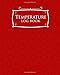 Temperature Log Book: Daily Food Temperature Log Sheets, Refrigerator Temperature Log Sheet, Fridge Freezer Temperature Control Sheets, Temperature Log Sheet For Refrigerator, Red Cover (Volume 32)