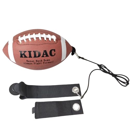 Kidac 9 Size Football Training Equipment Youth– Fun Sports & Outdoors Toy,Football Practice,Throwing Machine,MVP Skills Game,6pcs Accessories