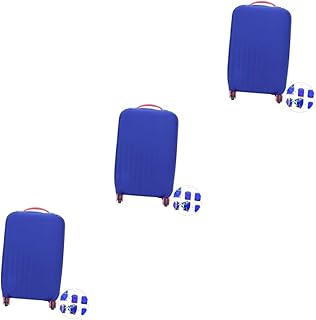 3 peças mala protetora lavável com rodas bagagem, bolsa de mão azul bagagem pequena malas malas malas de viagem polegadas capa de viagem para protetor de capas elásticas -, Azul, M, Centímetro