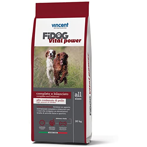 La zappa Vincent Hundefutter für Jagdhunde Fidog Vital Power 20 kg aus Fleisch, Gemüse und Getreide
