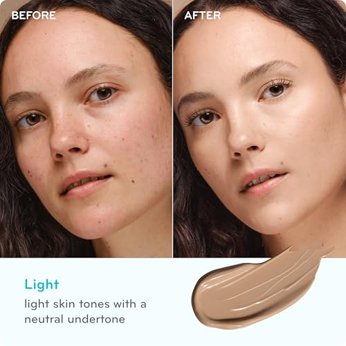 Image of pūrlisse Ageless Glow Serum BB Cream SPF 40 - Glowy Tinted Moisturizer with SPF - Korean Skin Care Formula with Vitamin C & Bakuchiol to Firm, Brighten & Even Skin - Light (1.4 oz)