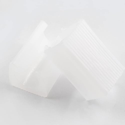 Miniatura 2 de 24 protectores de patas de silla, abrazadera rectangular de plástico para muebles en forma de U, clips de patas de silla de 0.472 in, protector