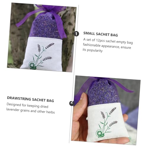 Bolsita de yute para especias lavanda 12 unidades miniatura 6