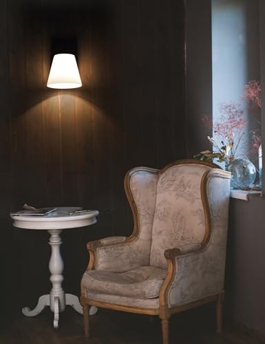 Image of Black Wall Sconce Light, American Sconces Wall Lighting, Traditional 1 Light Bathroom Vanity Lighting with Opal Glass Shade, Wall Light for Bedroom Bathroom Living Room Entryway Hallway