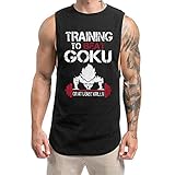O2TEE Men's Training Workout Gym I-Back Muscle Dry Fit Tank Tops Black Medium