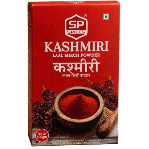 Image of SP Spices Kashmiri Red Chilli Powder, 100 g - Rich Colour & Mild Spice