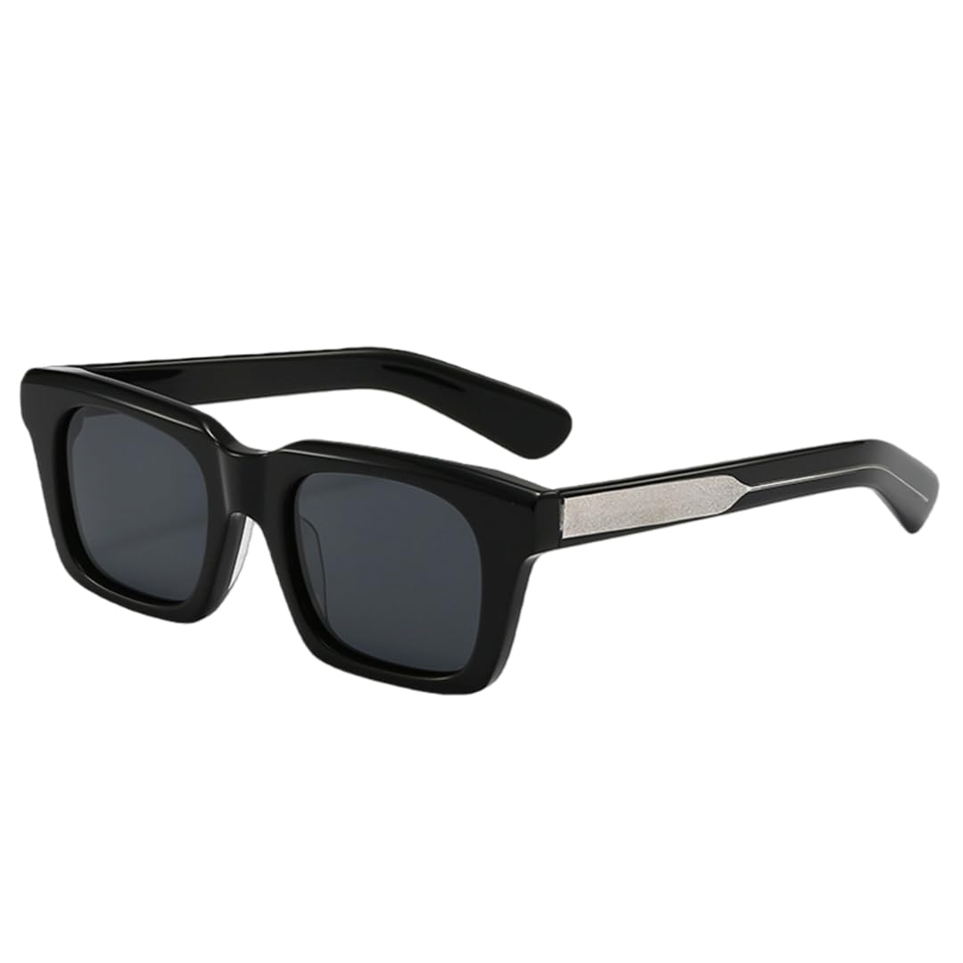 Gafas de sol polarizadas gruesas para hombre y mujer, estilo clásico, de acetato, con protección UV400 y diseño retro para exteriores.