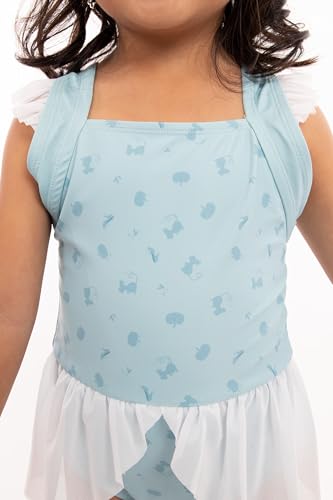 Little Adventures Child Cinderella Blue Princess Swimsuits UPF 50 Double-Lined Machine Washable Soft Spandex Nylon Blend3