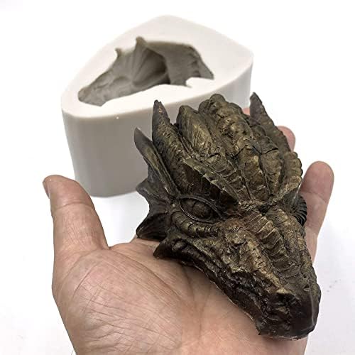 3D Large Dragon Head Silicone Molds for Epoxy Resin, Cake Decorating, Soap, Concrete, Cement, Polymer Clay