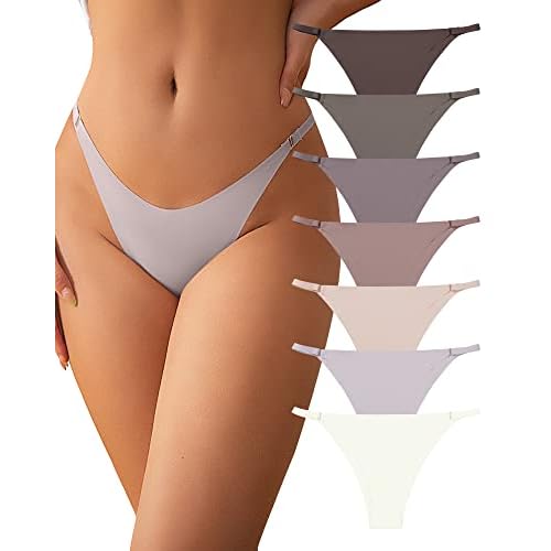 SHARICCA Seamless Bikini Underwear for Women Super Stretch Sexy Low Rise Cheeky Panties Soft Comfort Hipster Pack
