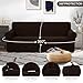 U-NICE HOME Stretch Couch Cover Sofa Cover Washable Sofa Slipcover Furniture Protector for 3 Cushion Couch Sofa Pet Friendly(Sofa, Chocolate)