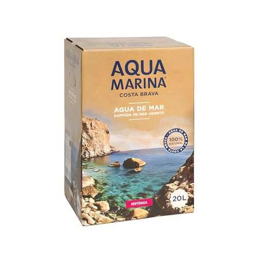 AQUAMARINA COSTA BRAVA - Agua de Mar Isotónica 100% Natural Hidratación Deportiva y Bienestar Calidad Mediterránea (1, Bag-in-Box 20 LITROS)