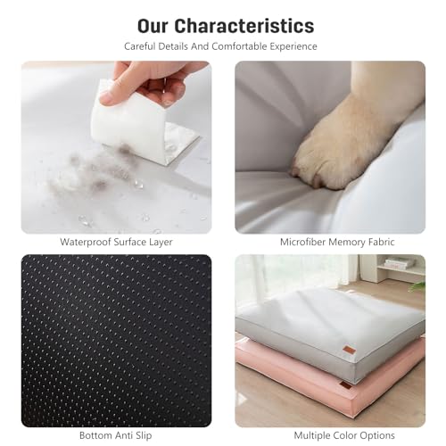 Lit pour chien lavable grand format PETCUTE avec matelas confortable - 6
