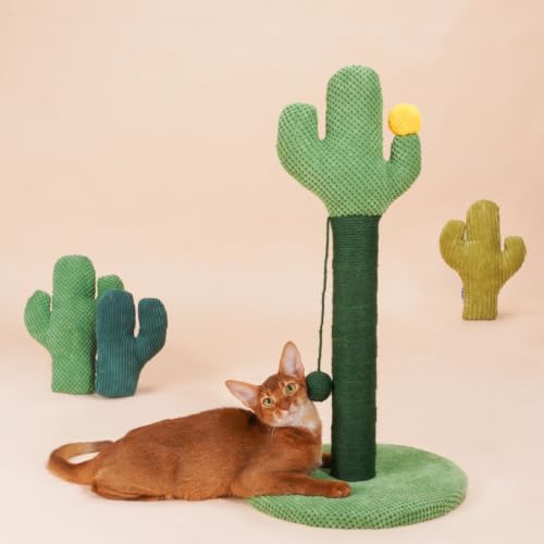 Rascador para gatos ZEZE cactus desierto 25 pulgadas miniatura 5