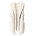 Lulupi Gilet con Cappuccio Donna Invernale Gilet di Peluche Giacca Senza Maniche Caldo Cappotto in Pile Outwear Cardigan Elegante Donna
