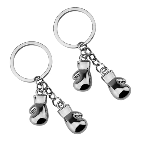 2 Stück Boxhandschuhe Schlüsselanhänger aus Zinklegierung,Verarbeitung Boxen Anhänge,box Dekoration,Handtaschen Anhänger,Mini Boxhandschuhe fürs Auto,Besonderes Geschenk für Boxer und Kampfsport Fans