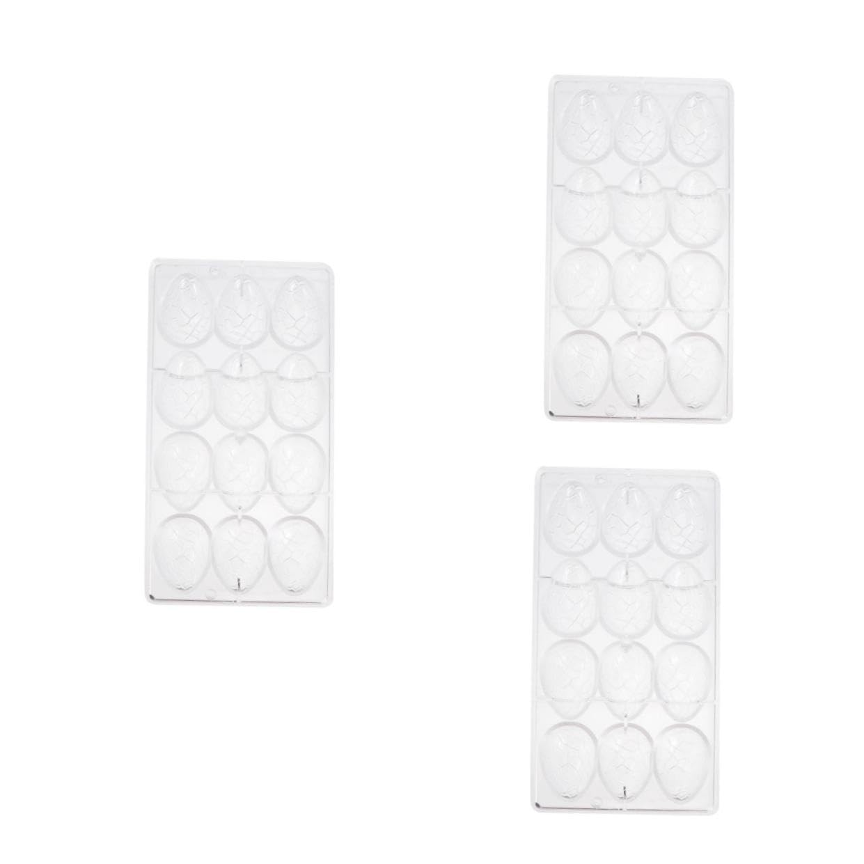 Alipis 3 Piezas Molde Para Hornear Chocolate Molde De Chocolate De Galletas De Pascua Huevo s De Cocina s De Frutas s De Helado Pegajoso Transparent El Plastico