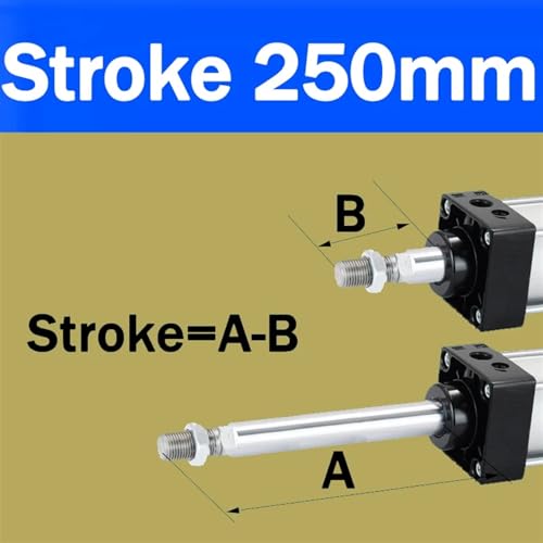 Vérin pneumatique SC32 poussée stable double action avec course 250 mm