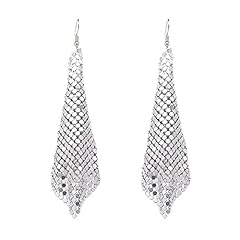 Sliver Tassel Long Drop Earrings