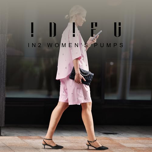IDIFU IN2 Women's Pumps Closed Toe Kitten Heels Slingback Low Pointed Toe Short Ankle Strap Heels Wedding Bride Prom Bridal Work Dress Shoes for Women Comfortable Cute Trendy Pumps Shoes2