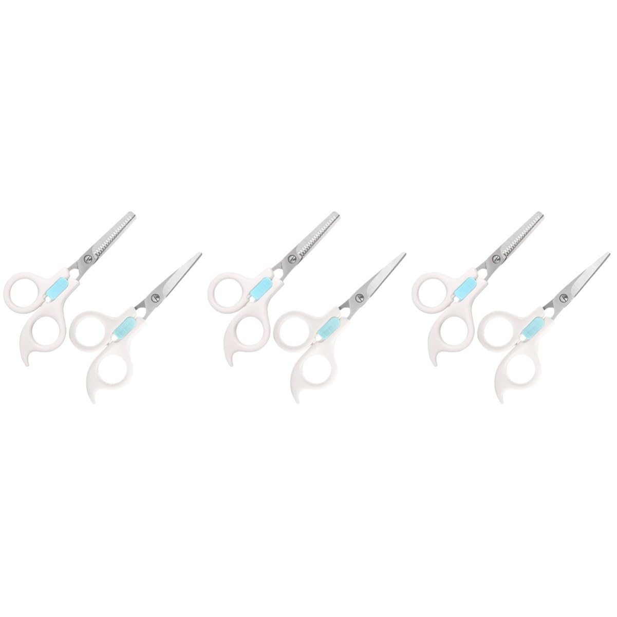 FOMIYES 3 Set di Forbici da Parrucchiere Strumenti per Lo Styling dei Forbici per Set di Forbici 1 Forbice a Denti Piatti Portatile per 2 Pezzi * 3