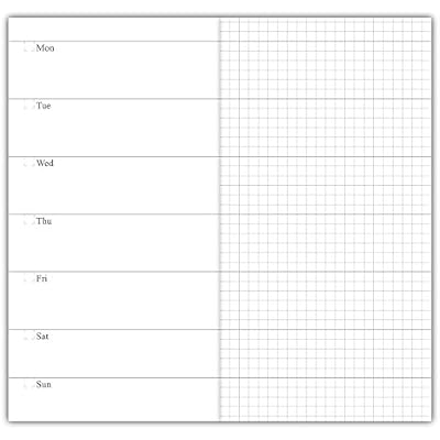 newestor Travelers Notebook Inserts - Weekly Refills for Standard Size Travelers Notebook, Set of 3, Total 192 Pages, 8.25 x 4.25 Inches