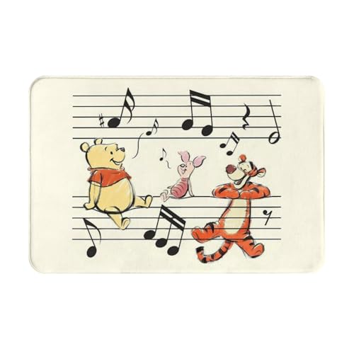 玄関マット ドアマット くまのプーさん おしゃれ かわいい 漫画 キッチンマット バスマット 耐摩耗 滑り止め 洗える 吸水 人気 アニメ 四季通用 40x60cm