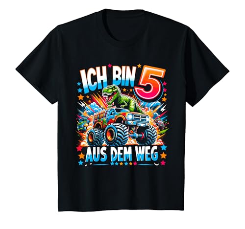 Kinder Ich bin 5 5. Geburtstag Junge Fünf Jahre Jungs T-Shirt