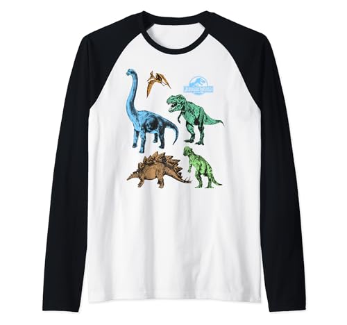 T-shirt raglan Jurassic World Dino Class vêtement enfant confortable anti-irritation baseball