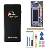 [Black with Frame] Amoled LCD for Samsung Galaxy S10 G970 Digitizer Screen LCD Display Touch Assembl