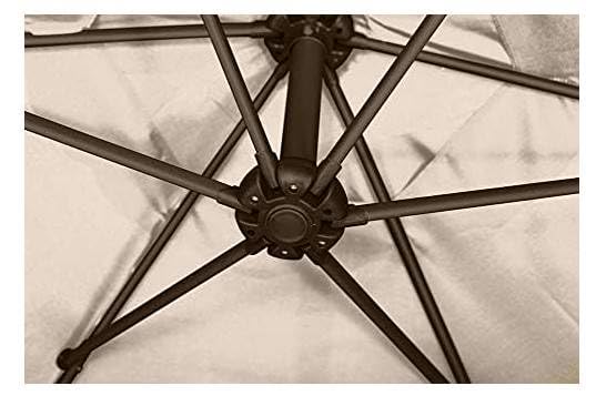 Ombrellone Crilly Reclinabile a Braccio, Rettangolare 2x3 Metri,Ecru, Struttura in Acciaio, Copertura da 160 Gr/M²