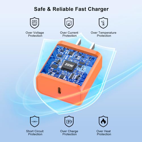 Image of iPhone 17 16 15 Charger Fast Charging 10FT, 20W USB C Charger Block & Cable