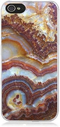 DECO FAIRY Natural Marble Snap on Case Cover for Apple iPhone 5 5S (Brown Marble)